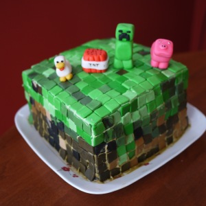 minecraft cake finished